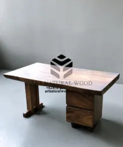 meja kantor kayu trembesi-meja kantor kayu solid-meja kerja kayu trembesi-meja biro-meja kayu besar-meja kayu tebal