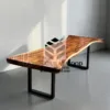meja resin kayu besar-meja makan kayu besar-meja kayu mewah-meja cover resin-meja trembesi cover resin-meja kayu tebal