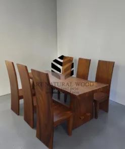 set meja makan trembesi-meja kayu besar-meja makan besar-meja besar kayu trembesi-meja kayu tebal-meja makan mewah