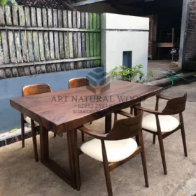 meja solid kayu trembesi-meja makan kayu besar-meja dari kayu besar-meja makan kayu trembesi