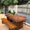 meja kayu utuh-meja kayu solid-meja makan kayu solid-meja kayu besar-meja kayu trembesi-meja makan kayu trembesi