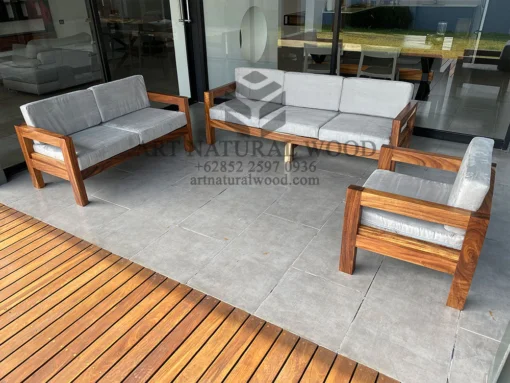 set sofa kayu trembesi solid-sofa 3 dudukan-sofa 2 dudukan-sofa tamu kayu