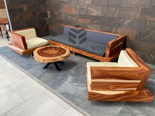 sofa tamu kayu solid trembesi