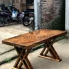meja kayu trembesi tebal solid utuh-meja makan kayu solid-meja kayu besar-meja makan kayu trembesi-meja makan kayu tebal-meja makan antik