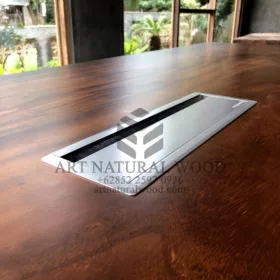 meja meeting kantor minimalis kayu trembesi-meja rapat kantor minimalis kayu trembesi-meja meeting kayu besar-meja kayu besar-colokan meja meeting