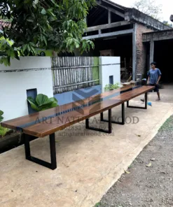 meja resin kayu trembesi-meja kayu besar-meja meeting kantor kayu besar-meja rapat-meja river kayu