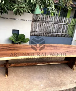 meja panjang kayu trembesi-meja kayu besar-meja kayu utuh-meja kayu solid-meja kayu tebal