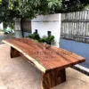 meja panjang kayu trembesi-meja kayu besar-meja kayu utuh-meja kayu solid-meja kayu tebal