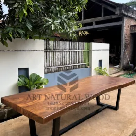 meja meeting minimalis kayu trembesi-meja rapat minimalis-meja kayu besar-meja meeting kayu trembesi