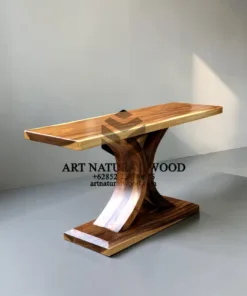 console table kayu antik trembesi-meja konsul antik-meja foyer kayu trembesi
