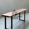 console table kayu solid trembesi-meja konsul kayu trembesi-meja konsul kaki besi-console table jayu utuh-industrial console table