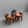 kursi teras kayu solid trembesi-kursi bundar kayu utuh-kursi bulat