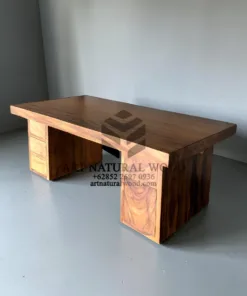 meja biro kantor kayu trembesi-meja kantor kayu solid-meja biro kayu utuh-meja biro kayu minimalis-meja kantor kayu minimalis