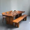meja kayu utuh-meja kayu solid-meja makan kayu solid-meja kayu besar-meja kayu trembesi-meja makan kayu trembesi