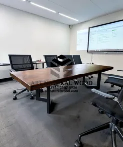 meja meeting kantor minimalis kayu trembesi-meja rapat kantor minimalis kayu trembesi-meja meeting kayu besar-meja kayu besar-colokan meja meeting