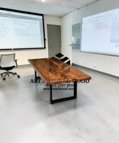 meja rapat minimalis kayu trembesi-meja meeting industrial-meja meeting panjang-meja meeting colokan-suar conference table
