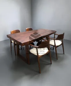 meja solid kayu trembesi-meja makan kayu besar-meja dari kayu besar-meja makan kayu trembesi