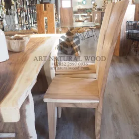 kursi makan blok kayu trembesi-kursi makan kayu solid trembesi-kursi makan kayu utuh-kursi cafe minimalis-kursi makan minimalis trembesi