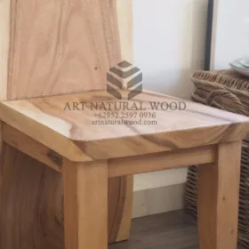 kursi makan blok kayu trembesi-kursi makan kayu solid trembesi-kursi makan kayu utuh-kursi cafe minimalis-kursi makan minimalis trembesi
