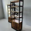 rak kayu serbaguna-rak kayu industrial-rak kayu besi-rak buku kayu