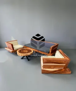 sofa tamu kayu solid trembesi