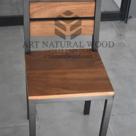 kursi minimalis kayu trembesi-kursi makan minimalis industrial