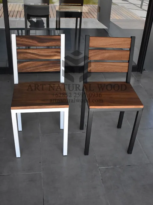 kursi minimalis kayu trembesi-kursi makan minimalis industrial