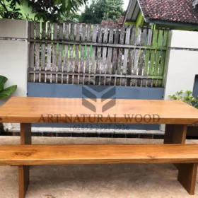 meja kayu jati solid-meja makan kayu jati-meja jati besar-meja jati minimalis