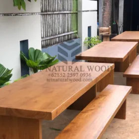 meja kayu jati solid-meja makan kayu jati-meja jati besar-meja jati minimalis
