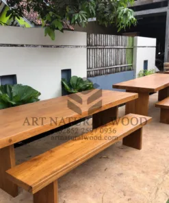 meja kayu jati solid-meja makan kayu jati-meja jati besar-meja jati minimalis