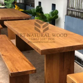 meja kayu jati solid-meja makan kayu jati-meja jati besar-meja jati minimalis