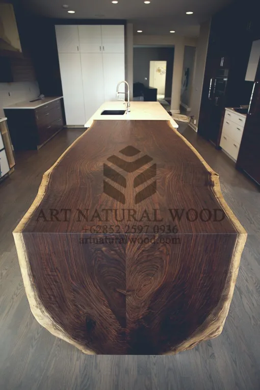 meja dapur elegan kayu trembesi-meja dapur bar-meja dapur alami-meja dapur minimalis kayu