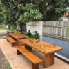 meja kayu jati solid-meja makan kayu jati-meja jati besar-meja jati minimalis