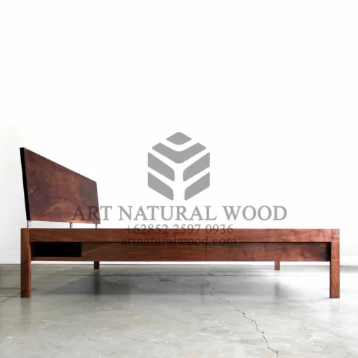 tempat tidur laci minimalis kayu trembesi