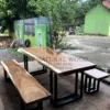 meja makan kayu minimalis trembesi-meja makan minimalis-meja makan industrial