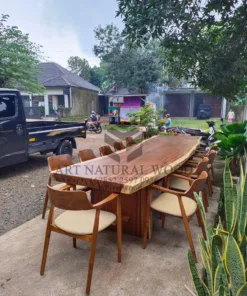 meja makan minimalis kayu besar-meja makan kayu trembesi-,meja meeting kantor-meja kayu besar-meja makan kayu trembesi alami