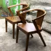 kursi cafe kayu jati minimalis-meja makan kayu jati minimalis