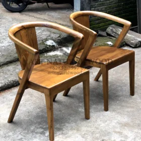 kursi cafe kayu jati minimalis-meja makan kayu jati minimalis