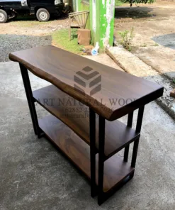 console table minimalis kayu trembesi-meja konsul minimalis-meja industrial design