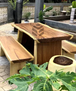 meja cafe kayu alami-meja cafe minimalis-meja kayu natural-meja trembesi soolid-meja kayu solid