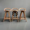 kursi bar kayu jati minimalis-kursi unik-bar stool