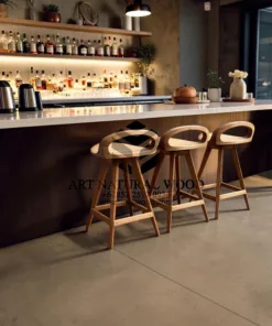 kursi bar kayu jati minimalis-kursi unik-bar stool