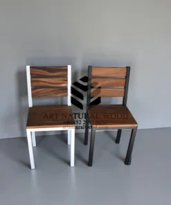 kursi minimalis kayu trembesi-kursi makan minimalis industrial
