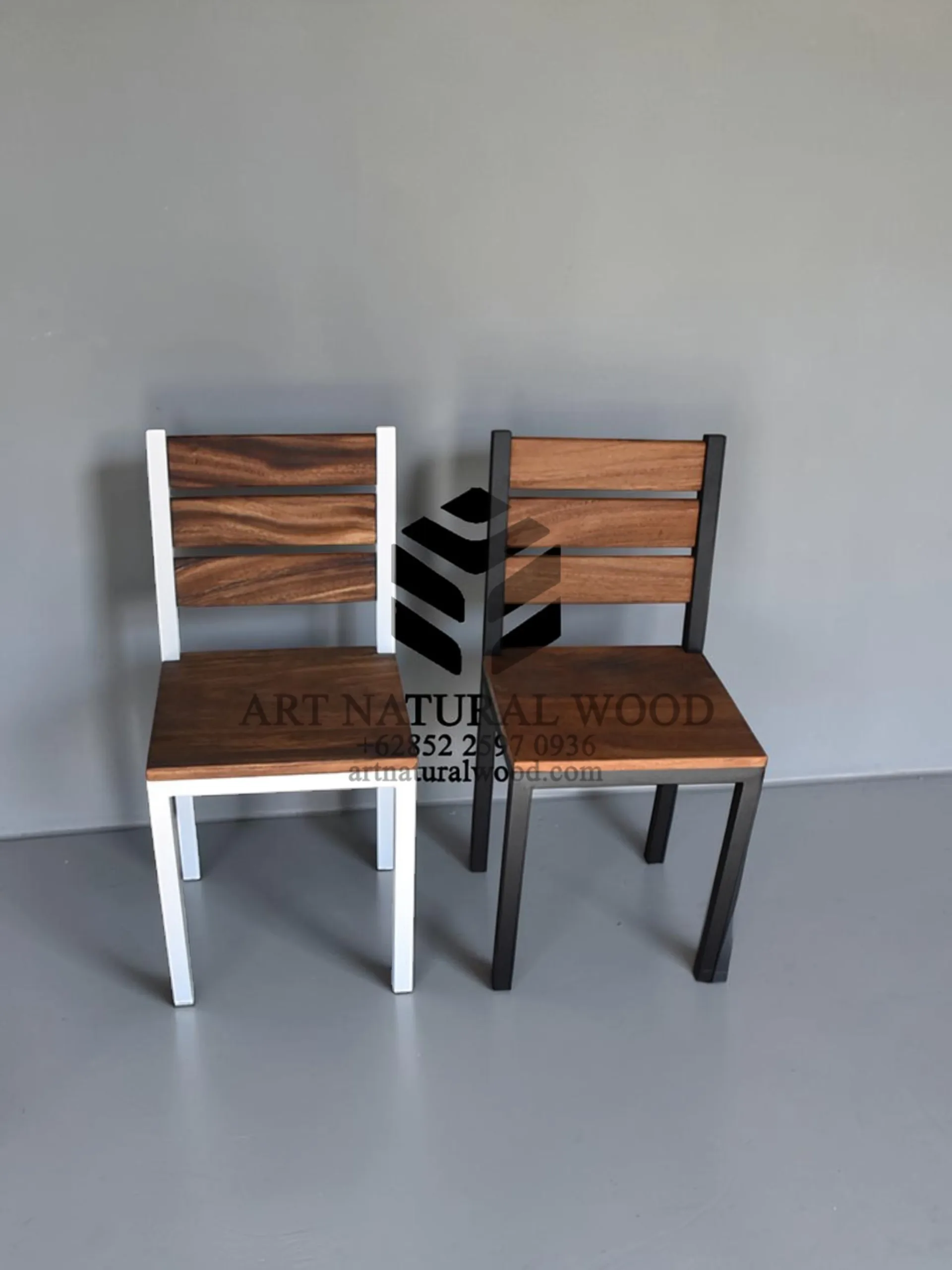 kursi minimalis kayu trembesi-kursi makan minimalis industrial
