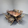 meja makan kayu besar minimalis