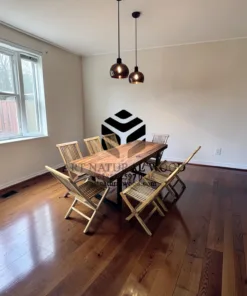 meja makan kayu besar minimalis