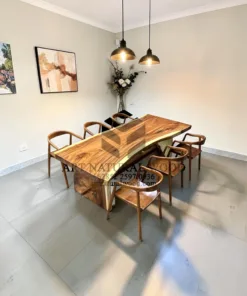 meja makan kayu trembesi besar-meja makan kayu minimalis-meja kayu besar-meja kayu unik