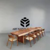 meja makan minimalis kayu besar-meja makan kayu trembesi-,meja meeting kantor-meja kayu besar-meja makan kayu trembesi alami