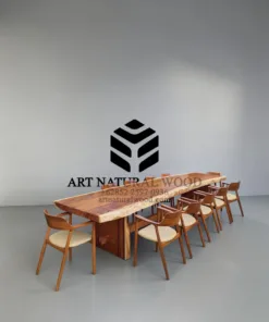 meja makan minimalis kayu besar-meja makan kayu trembesi-,meja meeting kantor-meja kayu besar-meja makan kayu trembesi alami