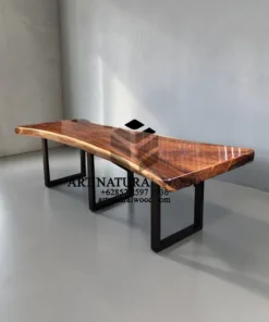 meja meeting besar kayu trembesi-meja kayu besar-meja rapat kantor-meja kayu trembesi